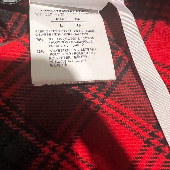 Off White Flannel (Black & Red). Logo embroidered on back. - Picture 8 of 11